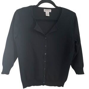 Notations Women's Black Cardigan Sweater - M